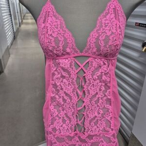 Pink Lace Chemise